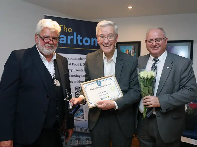 Alan with Deputy Mayor of Ilfracombe Mark Fay and Member of Parliament for North Devon Ian Roome