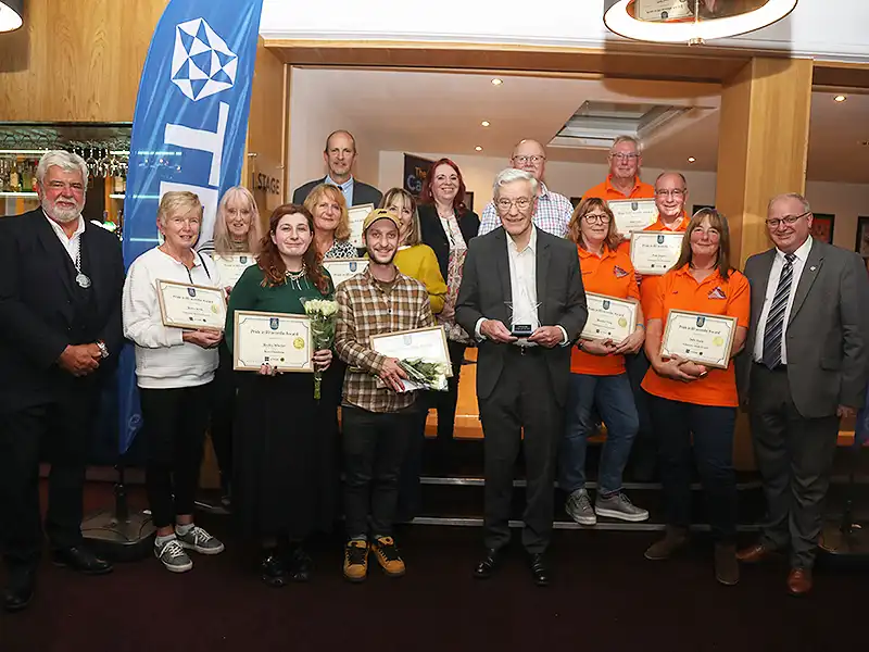 Group photo of those presented with Pride in Ilfracombe awards